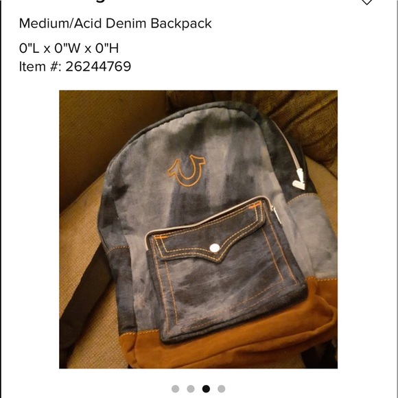 True Religion Other - True religion back pack
